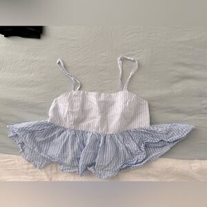 Zara pinstriped flowy summer top. Size: US Medium